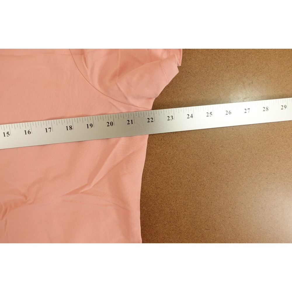 Mandala Womens Size Large Dusty Pink Short Sleeve 6 Pocket V Neck Scrub Top NWT - Picture 8 of 11